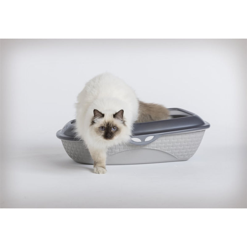 Load image into Gallery viewer, Bama pet sabbia kattenbak 59.5x40.3x17.9 cm grijs
