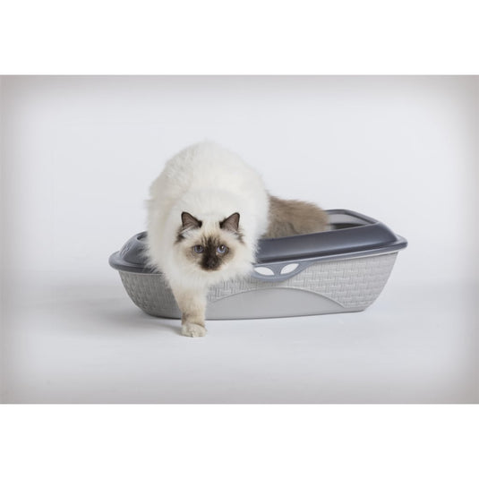 Bama pet sabbia kattenbak 59.5x40.3x17.9 cm grijs