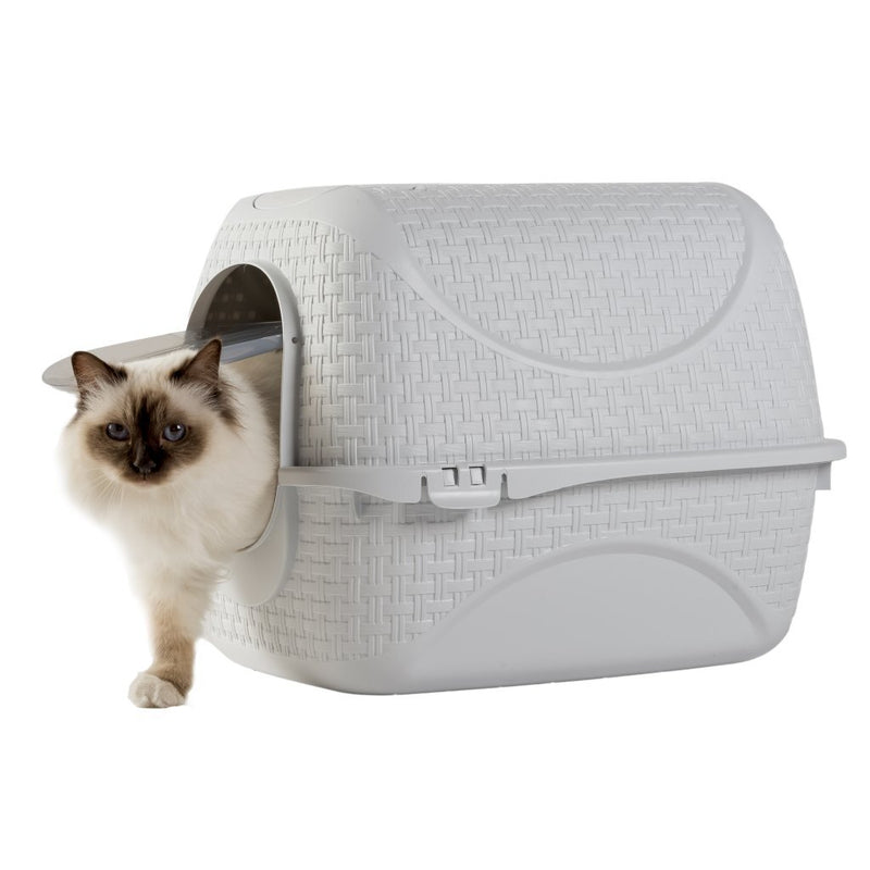 Load image into Gallery viewer, Bama pet kattenbak 41.8x50.5x39.6 cm wit
