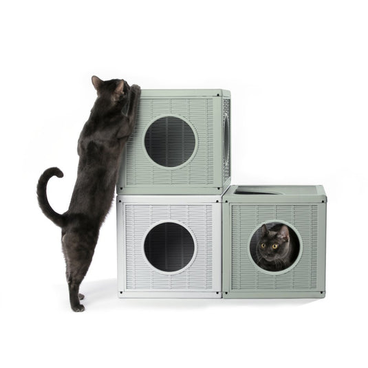Bama pet qublo katten kubus 35x35x35 cm sagegroen