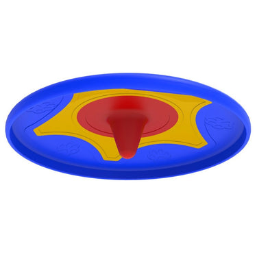 Bama pet trotto disk hondenspeelgoed 24.5x4.5 cm blauw geel rood