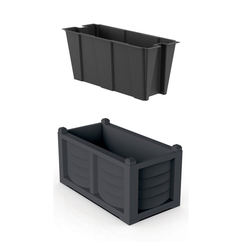 Load image into Gallery viewer, Bama kit arredo plantenbak 80x42.5x42 cm antraciet
