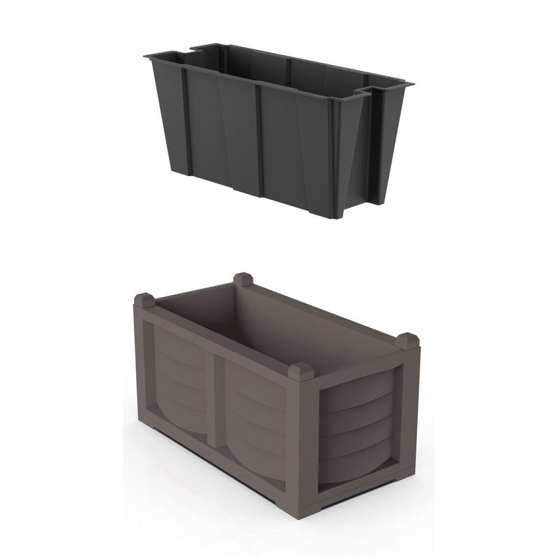 Load image into Gallery viewer, Bama kit arredo plantenbak 80x42.5x42 cm taupe
