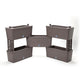 Bama brick koppelbare plantenbakken 75l 59x23x27 cm 5 stuks antraciet