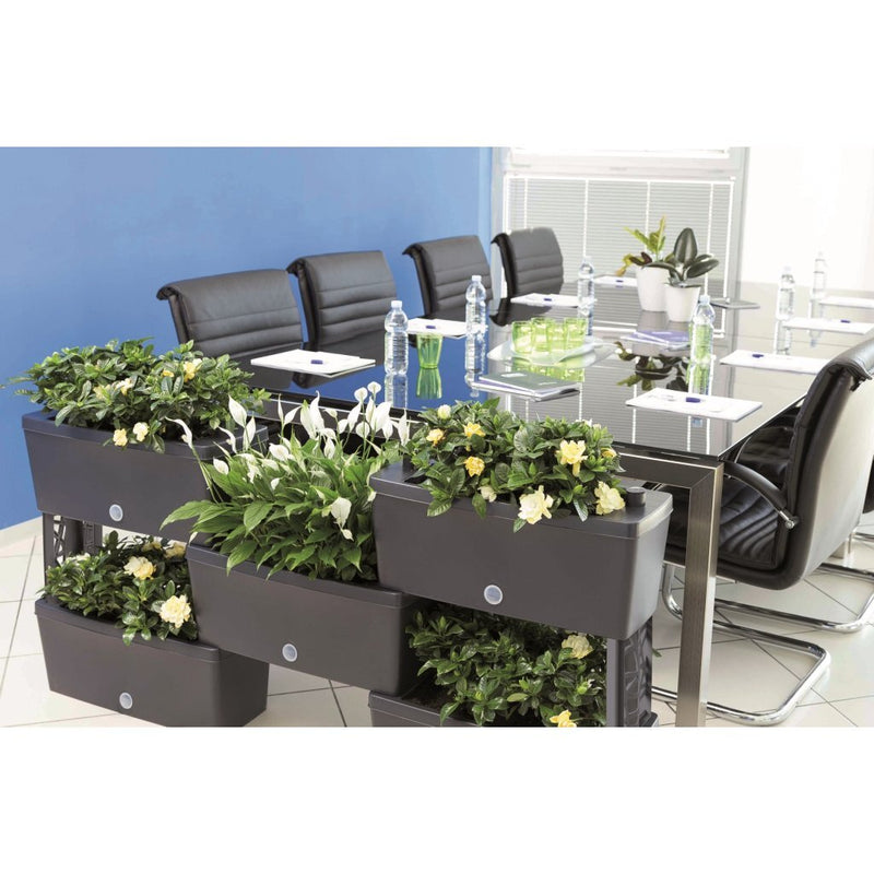 Load image into Gallery viewer, Bama brick koppelbare plantenbakken 75l 59x23x27 cm 5 stuks antraciet
