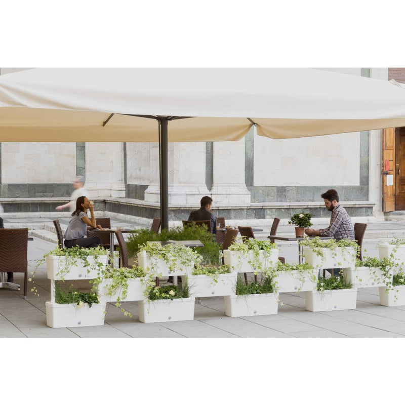 Load image into Gallery viewer, Bama brick koppelbare plantenbakken 75l 59x23x27 cm 5 stuks wit
