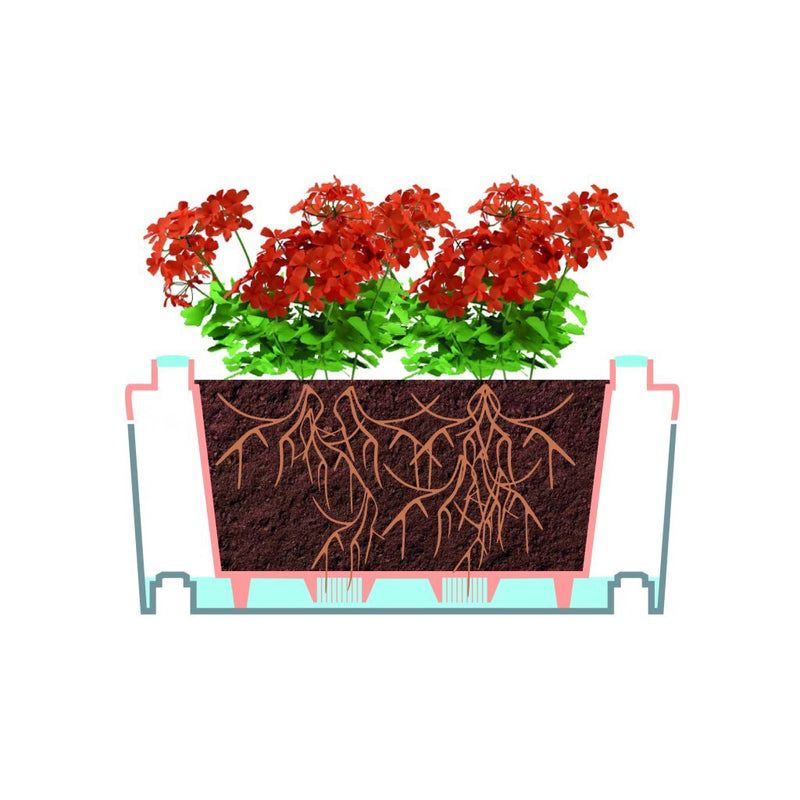 Load image into Gallery viewer, Bama brick koppelbare plantenbakken 75l 59x23x27 cm 5 stuks taupe
