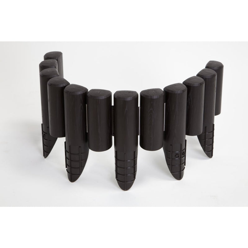 Load image into Gallery viewer, Bama tuin modulaire rand imitatiehout 38.5x15 cm 6 stuks bruin
