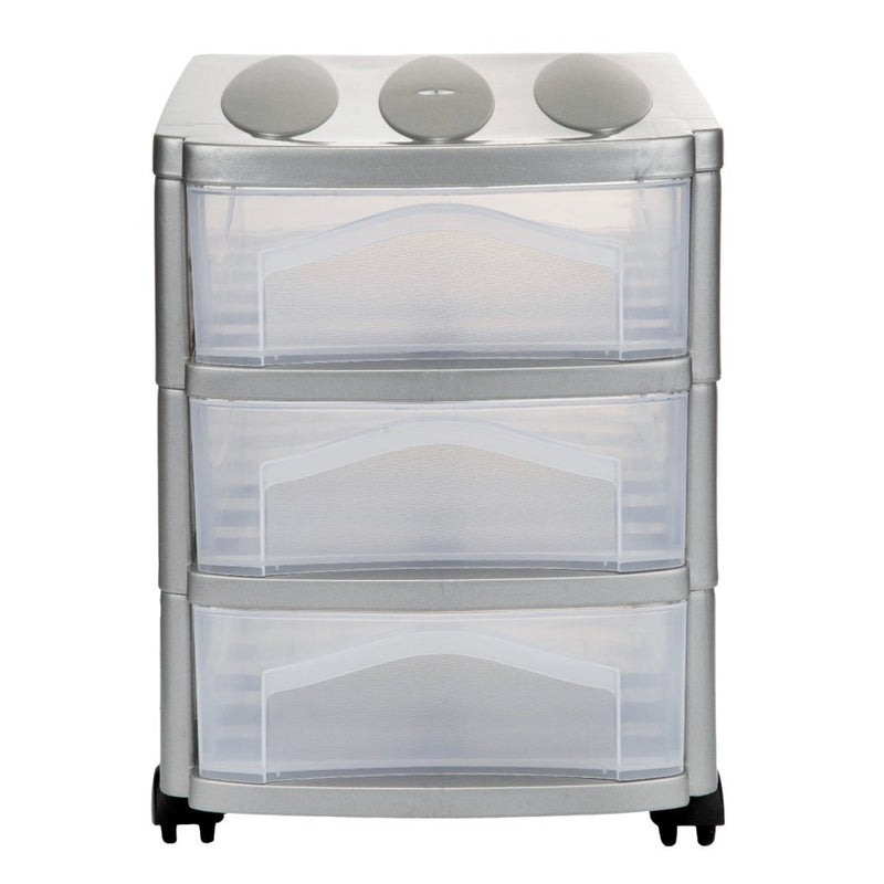 Load image into Gallery viewer, Bama big hobby ladesysteem met 3 laden 30x30x40 cm zilver wit
