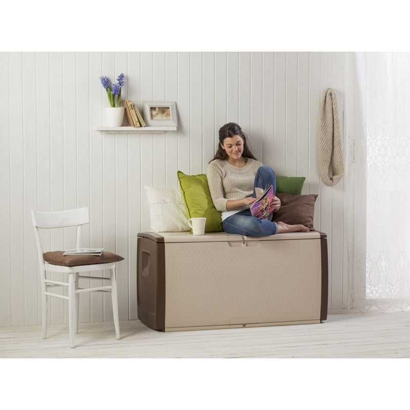 Load image into Gallery viewer, Bama mettitutto container 350l 122x56x63 cm beige taupe
