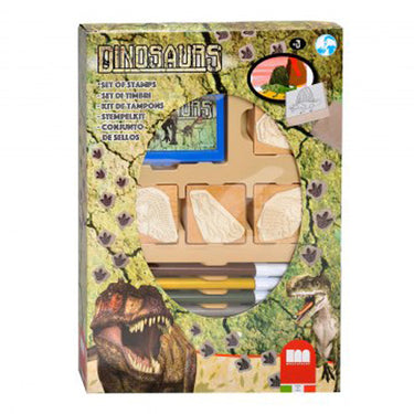 Basic stempeldoos dino + viltstiften