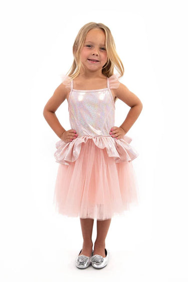Little adventures - rosé gouden tutu jurk – maat m (98-104)