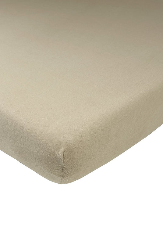 Meyco baby uni hoeslaken boxmatras - taupe - 75x95cm