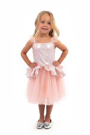 Little adventures - rosé gouden tutu jurk – maat m (98-104)