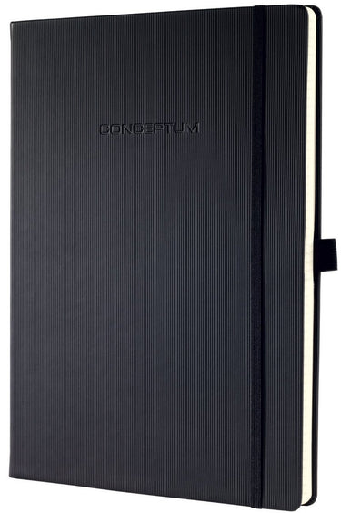 Sigel - notitieboek - conceptum pure - a5 - zwart - hardcover - 194 pagina's - 80 grams - blanco - si-co120
