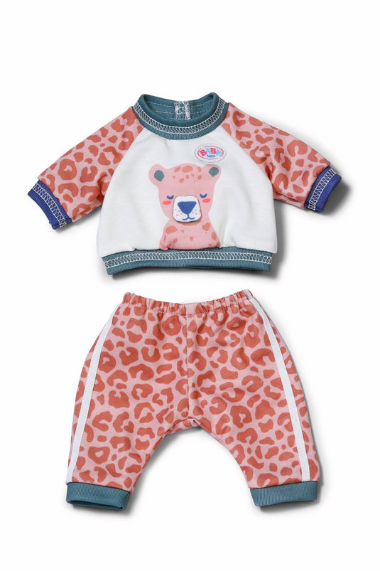 Baby born joggingpak jungle 36cm - poppenkleding sportief jungle.