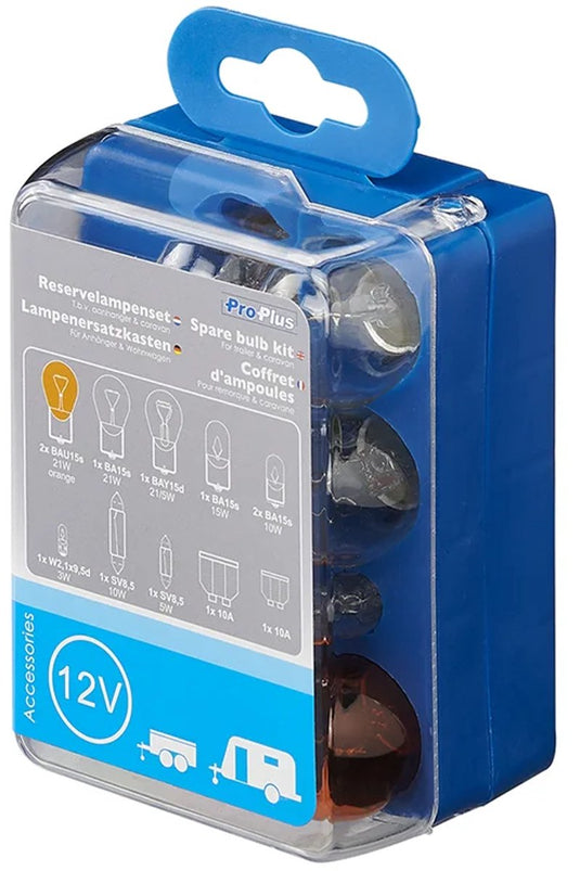 Proplus reservelampenset - voor aanhanger caravan - caravanverlichting - aanhangerverlichting - achterlichten - 12-delig