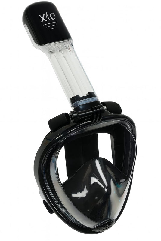 X10 snorkelmasker - duikbril - snorkel - snorkelset - full face masker - volwassenen - zwart - s m