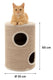 Flamingo krabton voor katten – krabton greta grijs naturel lichtbruin s – ø35x60 cm – compacte en stijlvolle krabmeubel –
