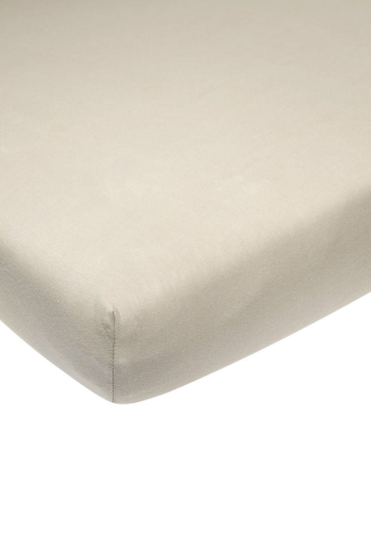 Meyco baby uni hoeslaken boxmatras - sand - 75x95cm