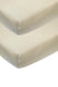 Meyco baby uni hoeslaken wieg - 2-pack - sand - 40x80 90cm