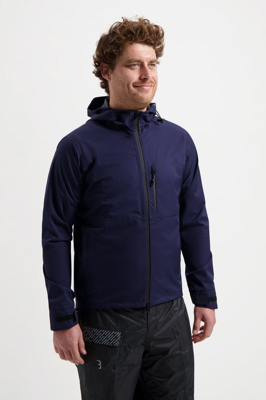 Bbb cycling rainshield explorer fietsjas - waterafstotend fietsjack heren dames - commuter fietsjack - donker blauw - maat xxxl - bbw-450