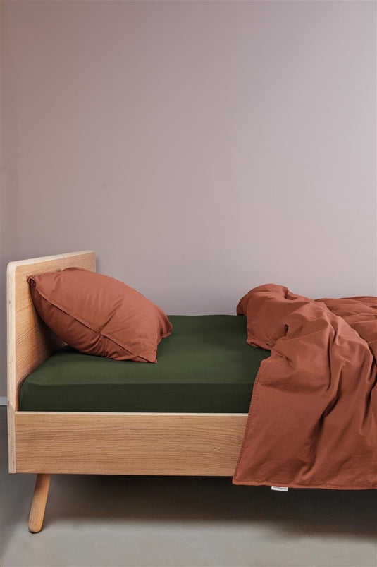 Beddinghouse jersey - topper hoeslaken - 90x200 220 - donker groen