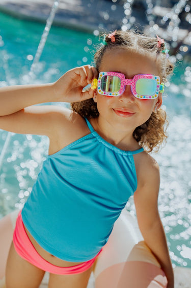 Bling2o zwembril kinderen - pretty girl poppy - duikbril - anti-fog - uv-protect - multicolor