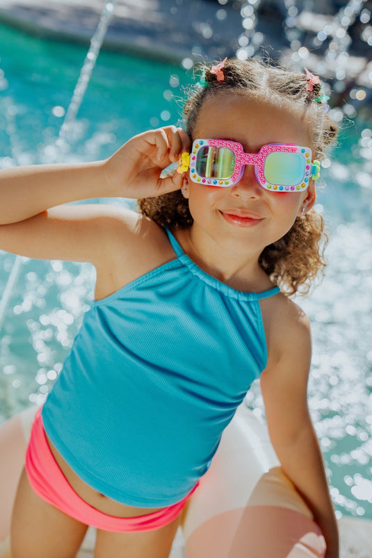 Bling2o zwembril kinderen - pretty girl poppy - duikbril - anti-fog - uv-protect - multicolor