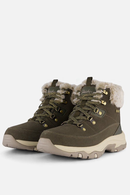 Skechers trego - snow worries dames laarzen - olijfgroen - maat 37