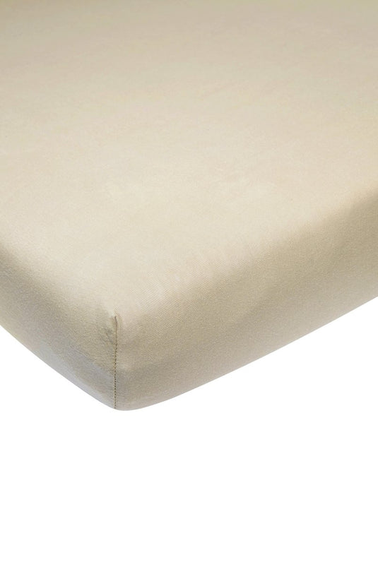 Meyco baby uni hoeslaken juniorbed - sand - 70x140 150cm