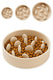 Flamingo anti schrokbak hond – slow feeder – voerbak hond – ø17,5 cm – 790ml – voerbak greni – beige – rond