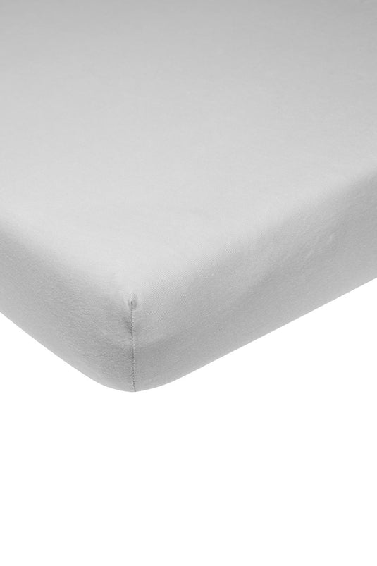 Meyco baby uni hoeslaken juniorbed - light grey - 70x140 150cm