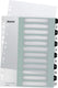 Leitz wow tabblad 1-12 tabs herbruikbaar a4 formaat zwart wit
