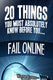 20 things you must absolutely know before you fail online