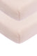 Meyco baby uni hoeslaken wieg - 2-pack - soft pink - 40x80 90cm