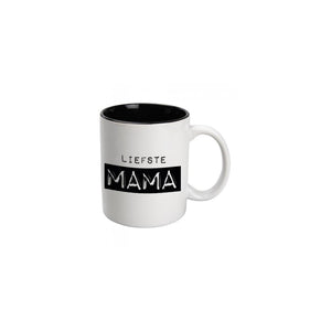 Paperdreams mok black white - mama