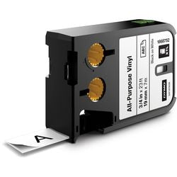 Label etiketten dymo xtl vinyl 19mmx7m zwart op wit