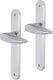 Impresso deurkruk - sutton - voor binnen - ovaal deurschild met schroeven - aluminium - 2 stuks