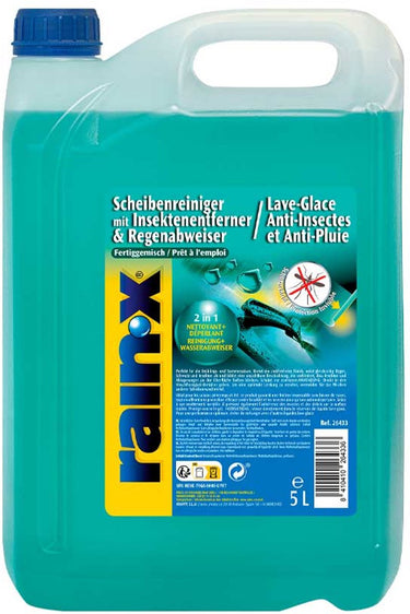 Rain-x anti-insect anti-regen ruitensproeiervloeistof - optimale zichtbaarheid - voor de lente en zomer - 5l