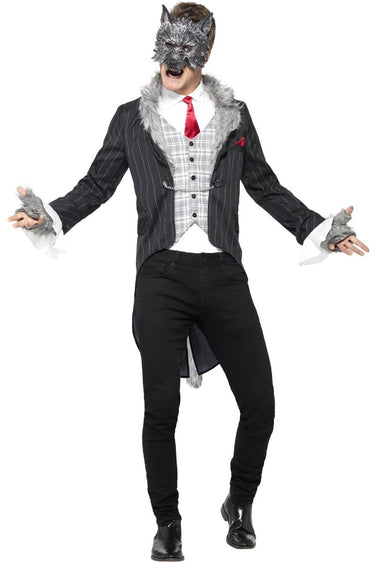 Smiffys - deluxe big bad wolf kostuum - l - grijs