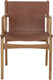 Bloomingville - ollie loungestoel - bruin - leer