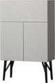 Woood carved drankkast - hout - mist - 146x90x46