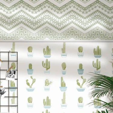 Noordwand behang urban friends coffee etnico wit en groen