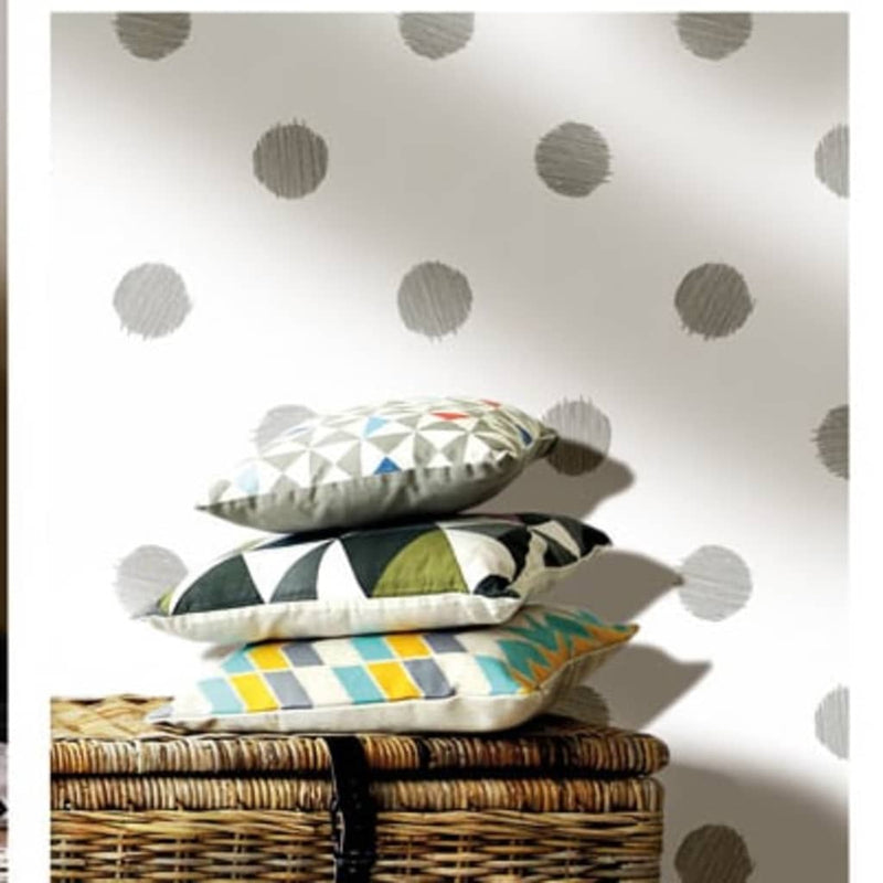 Load image into Gallery viewer, Noordwand behang urban friends coffee dots wit en grijs

