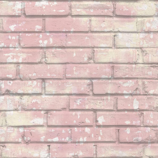 Noordwand behang urban friends coffee bricks roze en wit