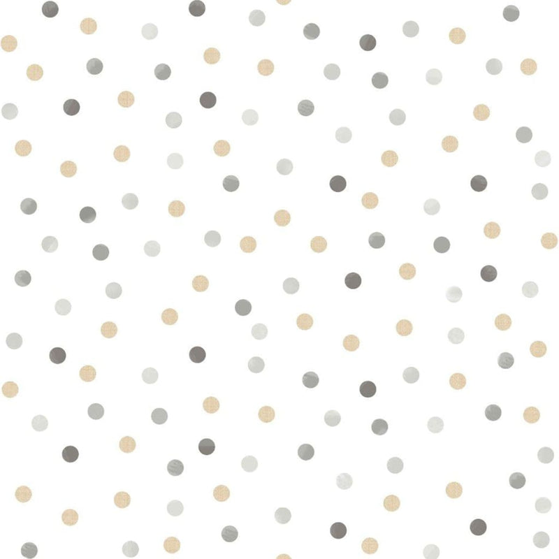 Load image into Gallery viewer, Noordwand Noordwand Behang baby Confetti Dots wit grijs beige
