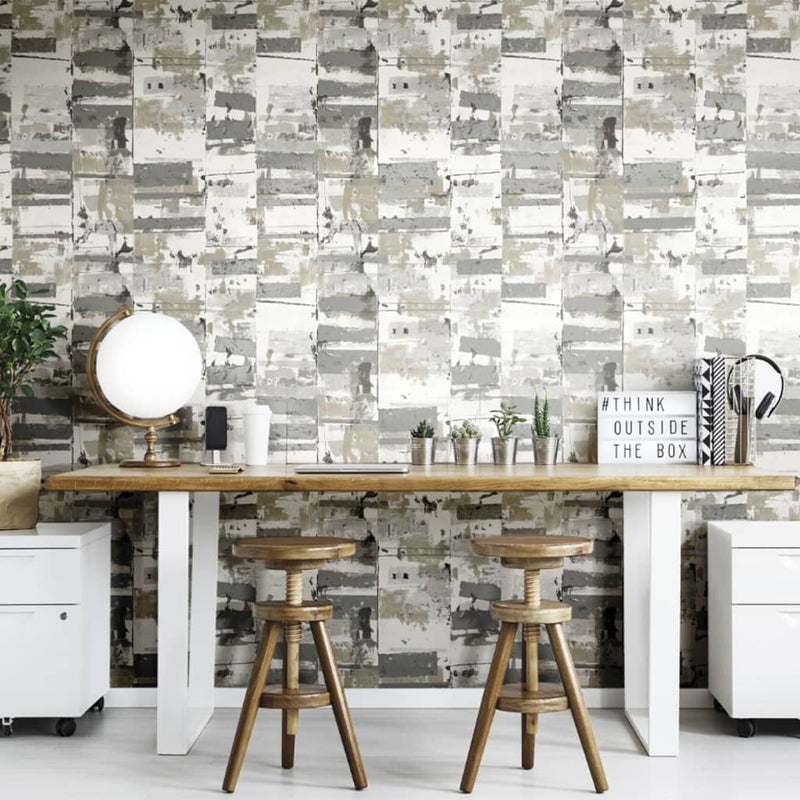 Load image into Gallery viewer, Noordwand Noordwand Behang Friends Coffee Industrial Weathered metallic beige
