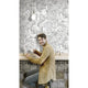 Noordwand behang friends coffee boxes and locks metallic en grijs