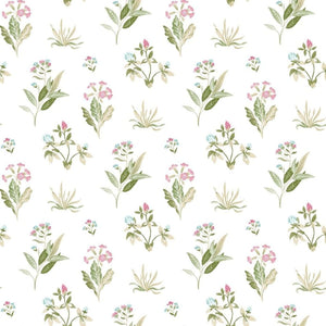 Noordwand behang blooming garden 6 flowers and plants wit en groen